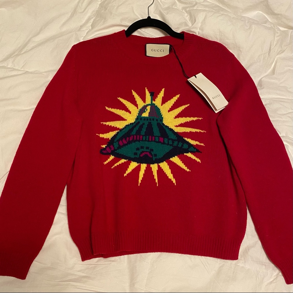 GUCCI Red Wool Sweater LIMITED COLLECTION